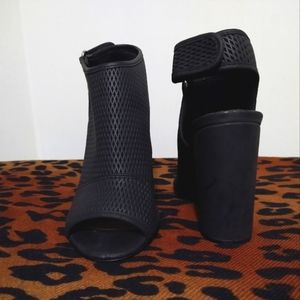 Peep Toe Block Heels